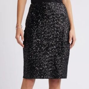 DKNY Sequin Black Skirt